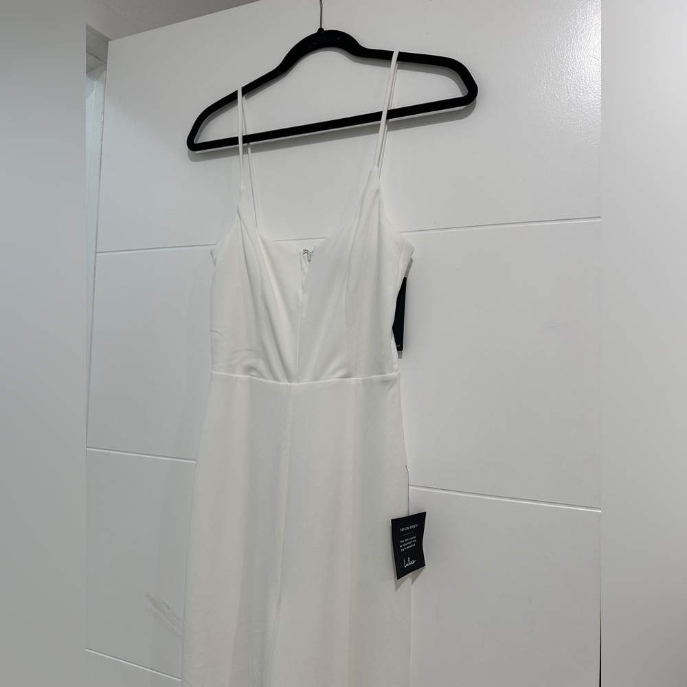 Lulus Cheers to Chic Ivory Bridal Wide-Leg Jumpsuit | NWT Size S - Picture 12 of 17